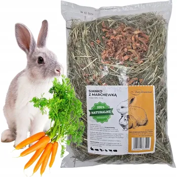 Krmivo pro hlodavce SENO S MRKVÍ PRO KRÁLÍKA HLODAVCE PŘÍRODNÍ PAMLSEK 300G