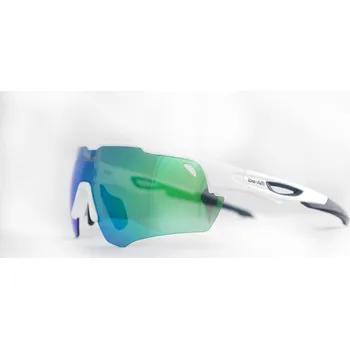 Sluneční brýle be-AM SPORT - 171/BZEL bílý rámeček/zelené zorníky - Sportovní sluneční brýle