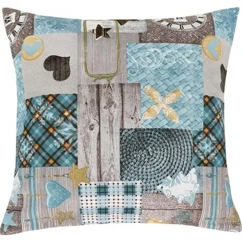 Dekorativní polštářek Bellatex 55/112 polštářek Vánoce modré 40x40