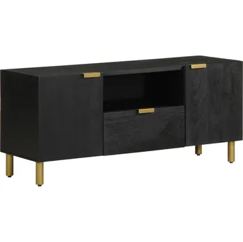 Televizní stolek TV skříňka černá 105 x 33 x 46 cm kompozitní dřevo Černý4017662