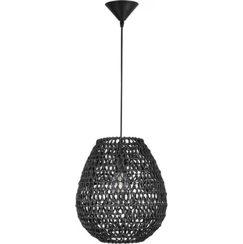 NOVA LUCE závěsné svítidlo GRIFFIN černý papír černý kabel E27 1x12W 230V IP20 bez žárovky 9858713