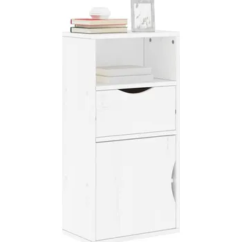 Dětsný nábytek Boční skříňka se zásuvkou "ODDA" Bílá Borovicový masiv Bílá4103600