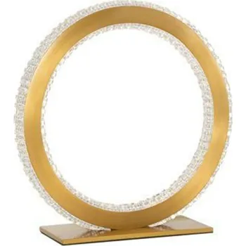 Lampička NOVA LUCE stolní lampa CILION zlatý mosazný hliník a akryl LED 20W 230V 2953K IP20 9011136