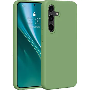 Pouzdro na mobilní telefon Silikonové pouzdro Etteri pro Samsung Galaxy S24 světle zelené