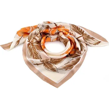 Šátek Saténový šátek růže 70x70 cm - 2 krémová světlá béžová světlá