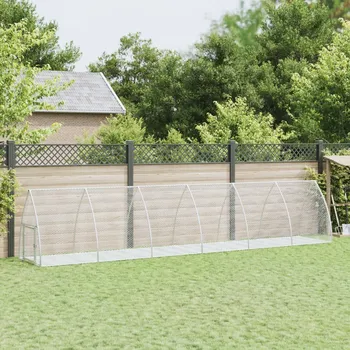 Králíkárna stříbrná 600 x 105 x 120 cm pozinkovaná ocel Stříbrná3281529