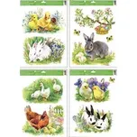 Dekorace okenní VELIK.ZVÍŘÁTKA malovaná, 42x30cm, 4DEK, fólie