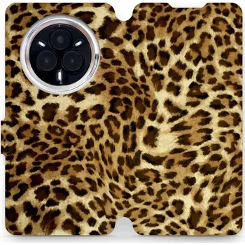 Pouzdro na mobilní telefon Flipové pouzdro Mobiwear - Realme 14 Pro Plus 5G - VA33P Leopardí vzor (Knížkové flip pouzdro, obal, kryt na mobil Realme 14 Pro Plus 5G - VA33P Leopardí vzor, materiál Umělá kůže + TPU - ochrana 360°, stojánek, silikonová vanička, magnetické zavírání)