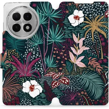 Pouzdro na mobilní telefon Flipové pouzdro Mobiwear - OnePlus 13R - VP13S Temná flóra (Knížkové flip pouzdro, obal, kryt na mobil OnePlus 13R - VP13S Temná flóra, materiál Umělá kůže + TPU - ochrana 360°, stojánek, silikonová vanička, magnetické zavírání)