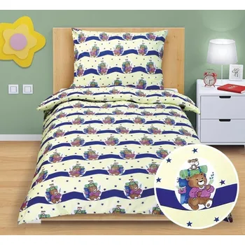 Povlečení Bellatex dětské povlečení Junior 90/058 méďa 140x200,70x90 cm