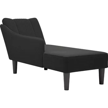 Obývací pokoj Lenoška s pravou područkou černá textil Černý4009802