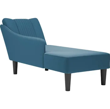 Pohovka Lenoška s pravou područkou modrá samet Modrá4009791