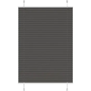 Žaluzie Plisovaná roleta černá 90x150 cm Šířka látky 89,4 cm Polyester Černý4015141