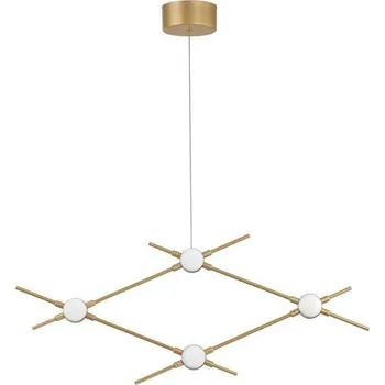 NOVA LUCE závěsné svítidlo ATOMO zlatý kov a akryl LED 4 x 2.4W 230V 3000K IP20 9180674