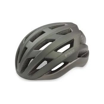 Cyklistická přilba R2 helma Verge matná zelená černá metalická, vel. M