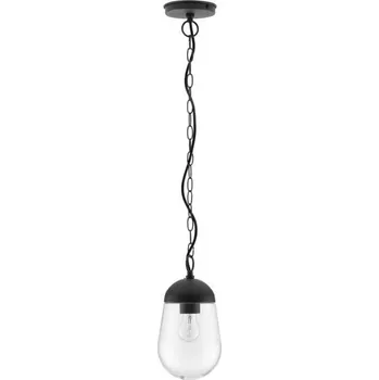 Venkovní osvětlení NOVA LUCE venkovní závěsné svítidlo OMIKA tmavě šedý hliník a čiré sklo E27 1x12W 110-240V bez žárovky IP54 9060197