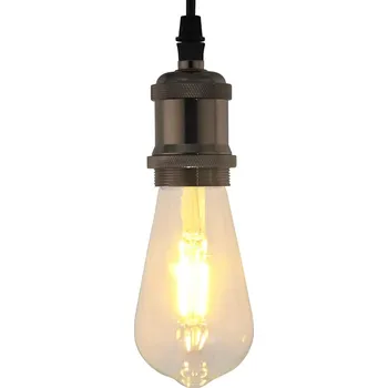 Objímka na žárovku Objímky 2 ks lesklé černé E27 Glossy black4106528