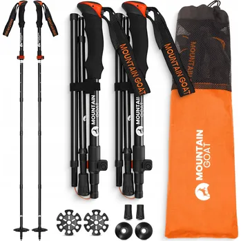 Trekingová hůl Hole Mountain Goat PRO+ ORANGE 43-130 cm červené