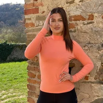 Dámské tričko Oranžové funkční tričko s dlouhým rukávem Velikost: L