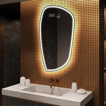 Zrcadlo LED zrcadlo do koupelny s nepravidelným tvarem I222