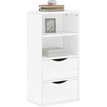 přebalovací pult a komoda Boční skříňka se zásuvkami "ODDA" Bílá Borovicový masiv Bílá4103594