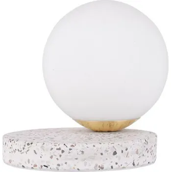 Lampička NOVA LUCE stolní lampa BESON šedá mramorová základna opálové sklo E14 1x5W 230V IP20 bez žárovky 9050167