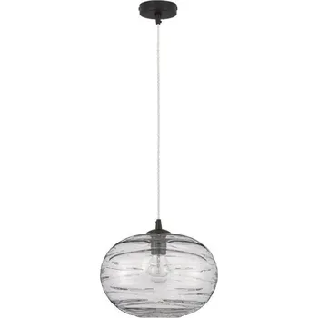 NOVA LUCE závěsné svítidlo EVLEEN matný černý kov a světle šedé sklo E27 1x12W 230V IP20 bez žárovky 9009257