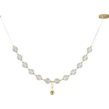 NOVA LUCE závěsné svítidlo BRILLANTE zlatý hliník a akryl LED 50.4W 230V 3229 lm 3200K IP20 vč. dálkového ovládání stmívatelné 9695200