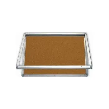 Korková horizontální vitrina 150 x 100 cm se zámkem