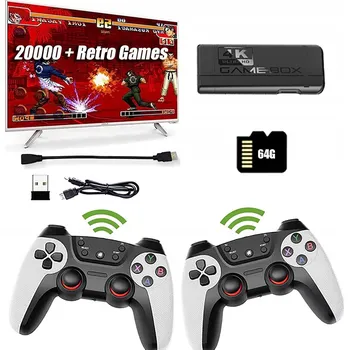 Herní konzole RETRO HERNÍ KONZOLE 2 OVLADAČE GAME STICK BEZDRÁTOVÝ KONTROLER 30000+ HER
