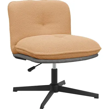 otočná kancelářská židle béžová vlněná látka podobná vlně Béžová4105388