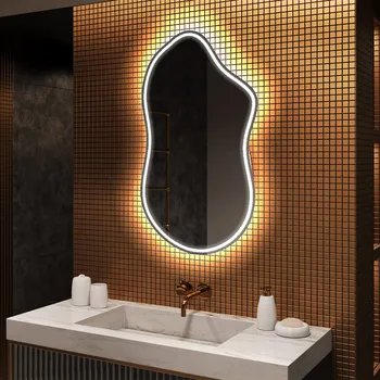 Zrcadlo LED zrcadlo do koupelny s nepravidelným tvarem F222