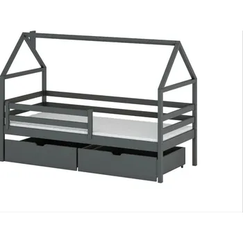 Postel Legno Dětská postel ve tvaru domku Arnie grafit Rozměr (cm): 80x160