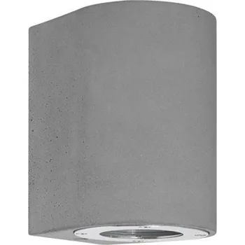 Venkovní osvětlení NOVA LUCE venkovní nástěnné svítidlo LIDO šedý beton skleněný difuzor GU10 1x7W IP65 100-240V bez žárovky světlo dolů 9790532