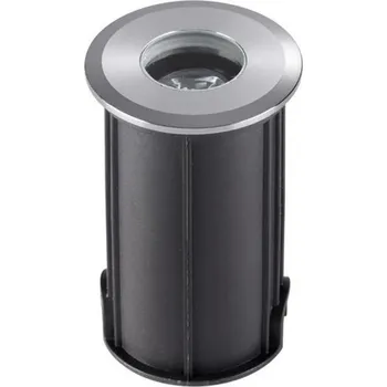 Venkovní osvětlení NOVA LUCE venkovní zapuštěné svítidlo do země BANG nikl satén hliník LED 1W 3000K IP67 100-240V 42st. vč. driveru 9203113