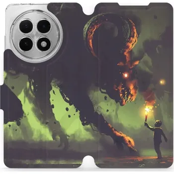 Pouzdro na mobilní telefon Flipové pouzdro Mobiwear - OnePlus 13R - VA08P Příšera a kluk s pochodní (Knížkové flip pouzdro, obal, kryt na mobil OnePlus 13R - VA08P Příšera a kluk s pochodní, materiál Umělá kůže + TPU - ochrana 360°, stojánek, silikonová vanička, magnetické zavírání