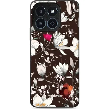 Pouzdro na mobilní telefon Lesklý kryt Mobiwear Glossy - Honor X6b - GP72G Květy na hnědé (Prémiové lesklé pouzdro, obal, kryt Mobiwear Glossy na mobil Honor X6b - GP72G Květy na hnědé, materiál Plast + TPU silikon - krytí po všech stranách, neošoupatelný potisk, tenké provedení,)