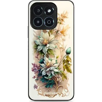 Pouzdro na mobilní telefon Lesklý kryt Mobiwear Glossy - Honor X6b - G014G Krémové květy (Prémiové lesklé pouzdro, obal, kryt Mobiwear Glossy na mobil Honor X6b - G014G Krémové květy, materiál Plast + TPU silikon - krytí po všech stranách, neošoupatelný potisk, tenké provedení,)