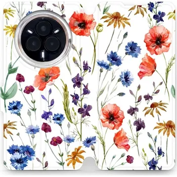 Pouzdro na mobilní telefon Flipové pouzdro Mobiwear - Realme 14 Pro 5G - MP04S Luční kvítí (Knížkové flip pouzdro, obal, kryt na mobil Realme 14 Pro 5G - MP04S Luční kvítí, materiál Umělá kůže + TPU - ochrana 360°, stojánek, silikonová vanička, magnetické zavírání)