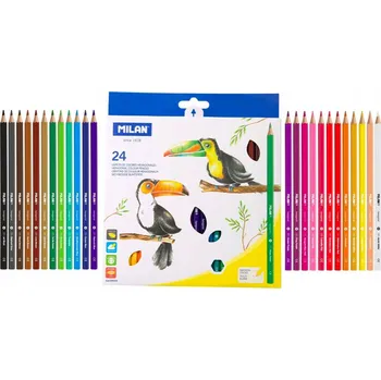 Pastelka NELOMYCKÉ pastelky pro DĚTI Sada 24 PASTELKY MILAN do školy