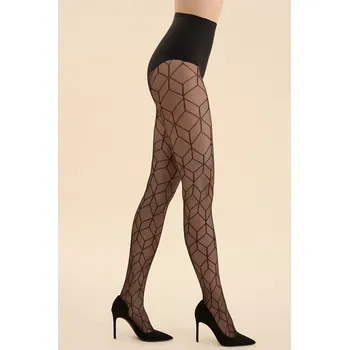 Dámská móda Silonkové punčocháče Gabriella Dagna Code 561 Barva: Černá, Velikost: 4-L