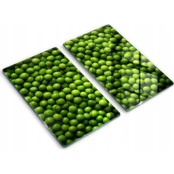 Obraz Dekorativní skleněné kuchyňské desky na krájení 2x30x52 cm Zelené fazolky