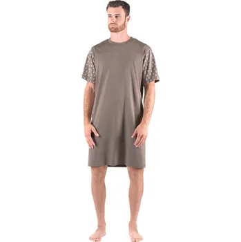 Pánská noční košile Gina 79176P pánská noční košile Hnědá Vel. M