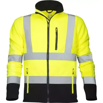 Pánská mikina ARDON SIGNAL H5910 Mikina FLEECE HiVis žlutá/černá - v. XXXL