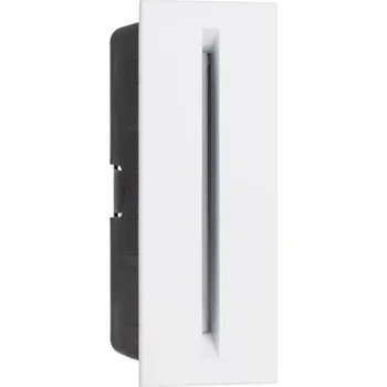 Venkovní osvětlení NOVA LUCE venkovní zapuštěné svítidlo do zdi AIZEN bílý hliník a čiré sklo LED 3W 3000K 600mA 100-240V 148st. IP54 9026120