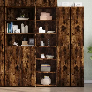 přebalovací pult a komoda Skříň highboard kouřový dub 50 x 41 x 185 cm kompozitní dřevo Hnědá3281684