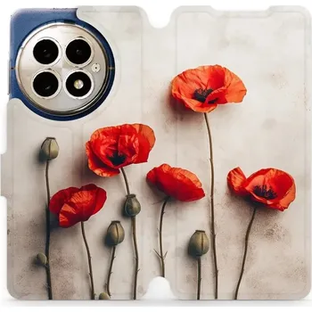 Pouzdro na mobilní telefon Flipové pouzdro Mobiwear - OnePlus 13 - VP42S Vlčí máky (Knížkové flip pouzdro, obal, kryt na mobil OnePlus 13 - VP42S Vlčí máky, materiál Umělá kůže + TPU - ochrana 360°, stojánek, silikonová vanička, magnetické zavírání)