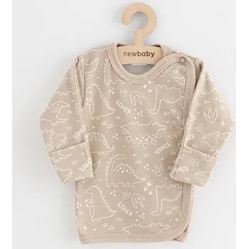 Kojenecká košilka New Baby - CLASSIC II DINO béžová - vel.56