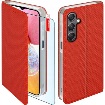 Pouzdro na mobilní telefon Flipové pouzdro KrainaGSM pro Samsung Galaxy A14 5G červené