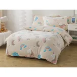 XPOSE® Mikroplyšové povlečení DUHA Exclusive (svítící efekt) 140x200 cm, 70x90 cm, Mikroplyš - svítící + Prodloužená možnost vrácení zboží do 50 dnů